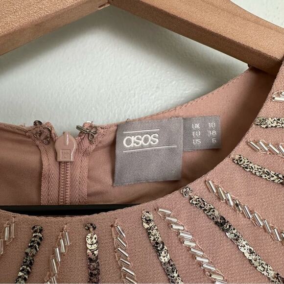 ASOS Pretty Skater Dress With Metal Embellishment - Picture 8 of 10